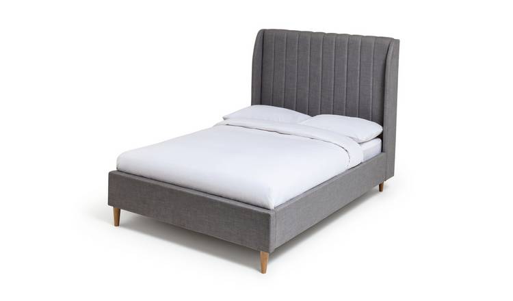 Buy Habitat Margot Double Fabric Bed Frame - Grey | Bed frames | Argos