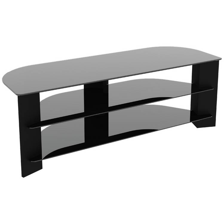 AVF Wood Effect Up To 65 Inch TV Corner Stand - Black 0