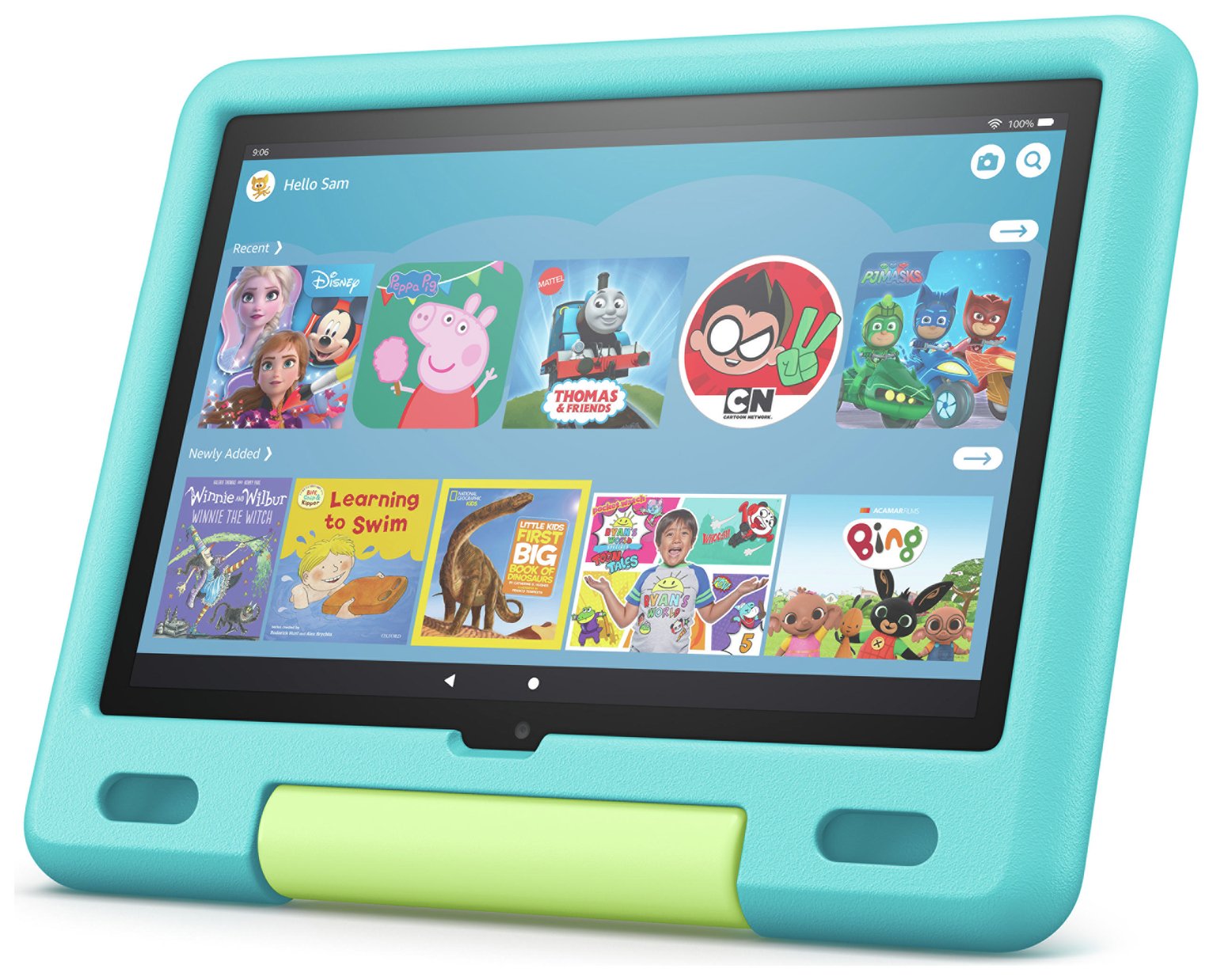 Amazon Fire HD 10 Kids Tablet ages 3-7, 10.1in 32GB - Aqua