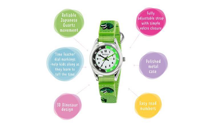 Buy Tikkers Kids Green Dinosaur Watch and Wallet Set Kids