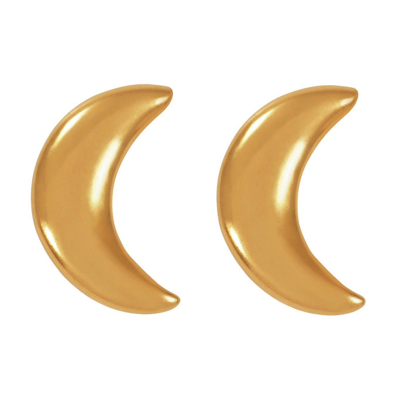 Revere 9ct Gold Plated Moon Stud Earrings Review