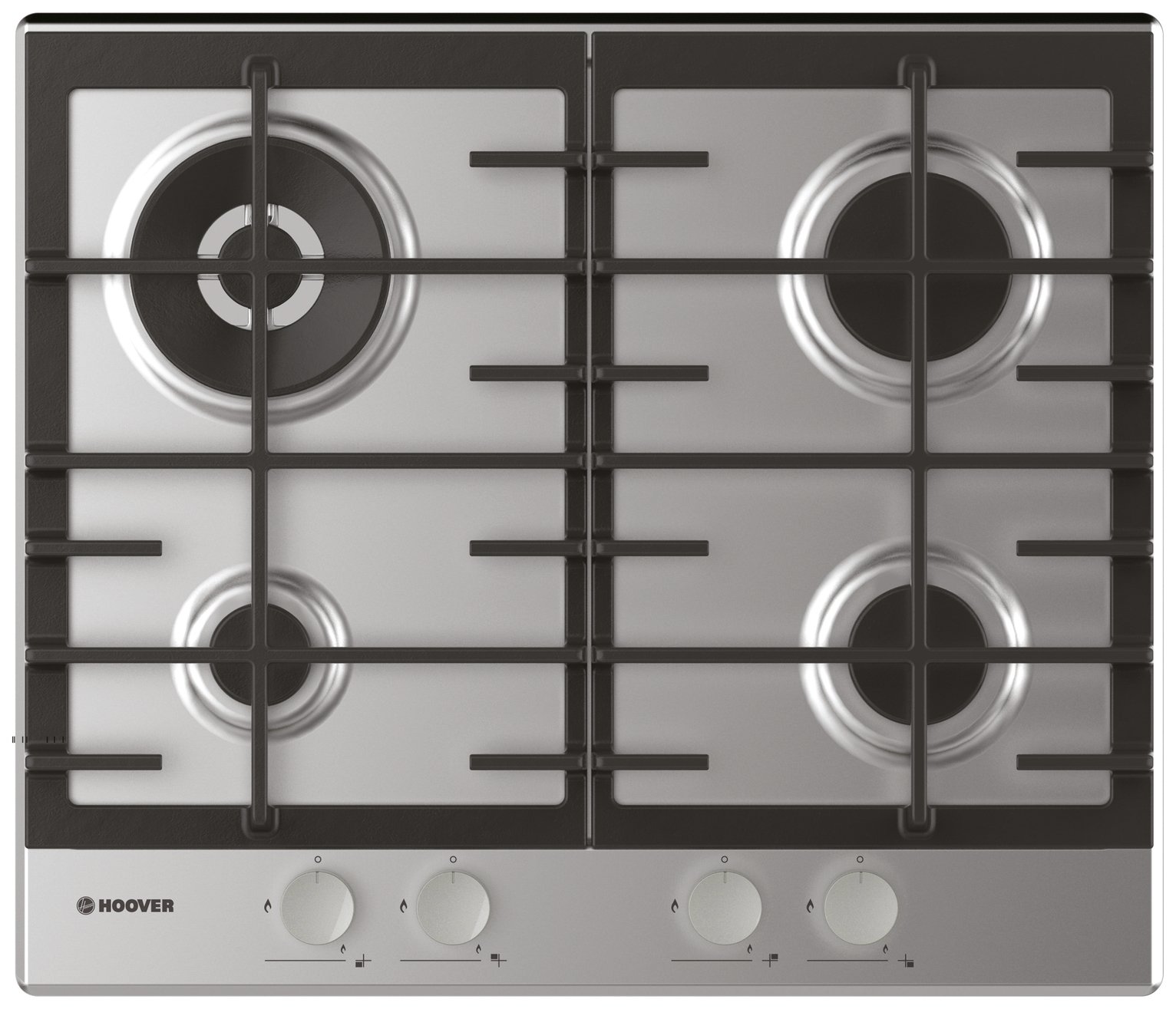 Hoover HHG6BR4MX Gas Hob - Stainless Steel