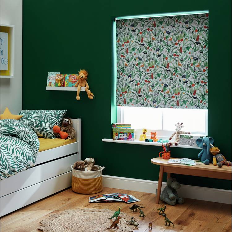 Habitat Kids Blackout Green Roller Blind - 120cm 0