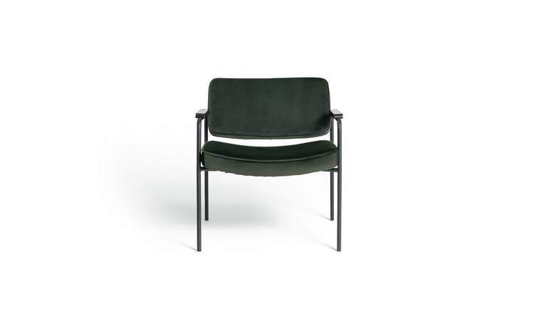 Habitat Molly Velvet Chair - Green