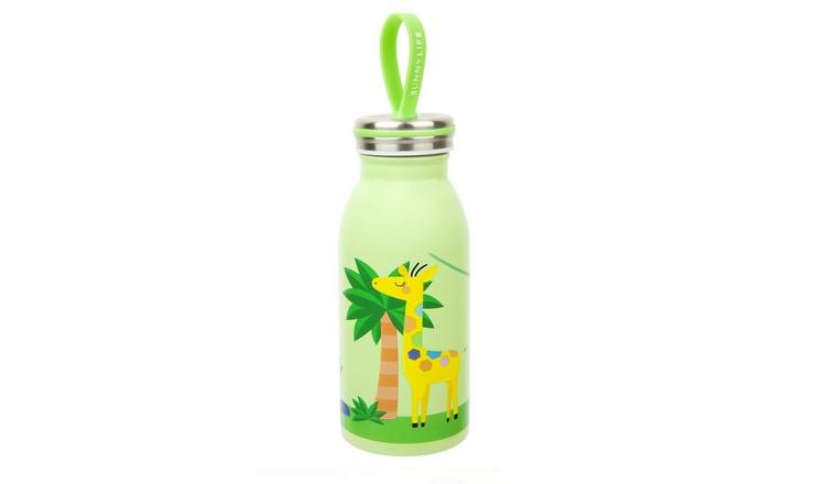 Sunnylife Kids Giraffe Green Stainless Steel Flask - 350ml