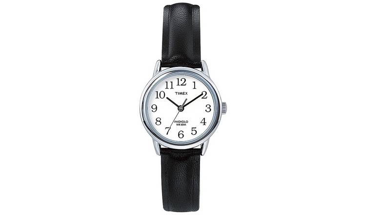 Buy Timex Ladies Black Leather Strap Watch | Womens watches | Argos