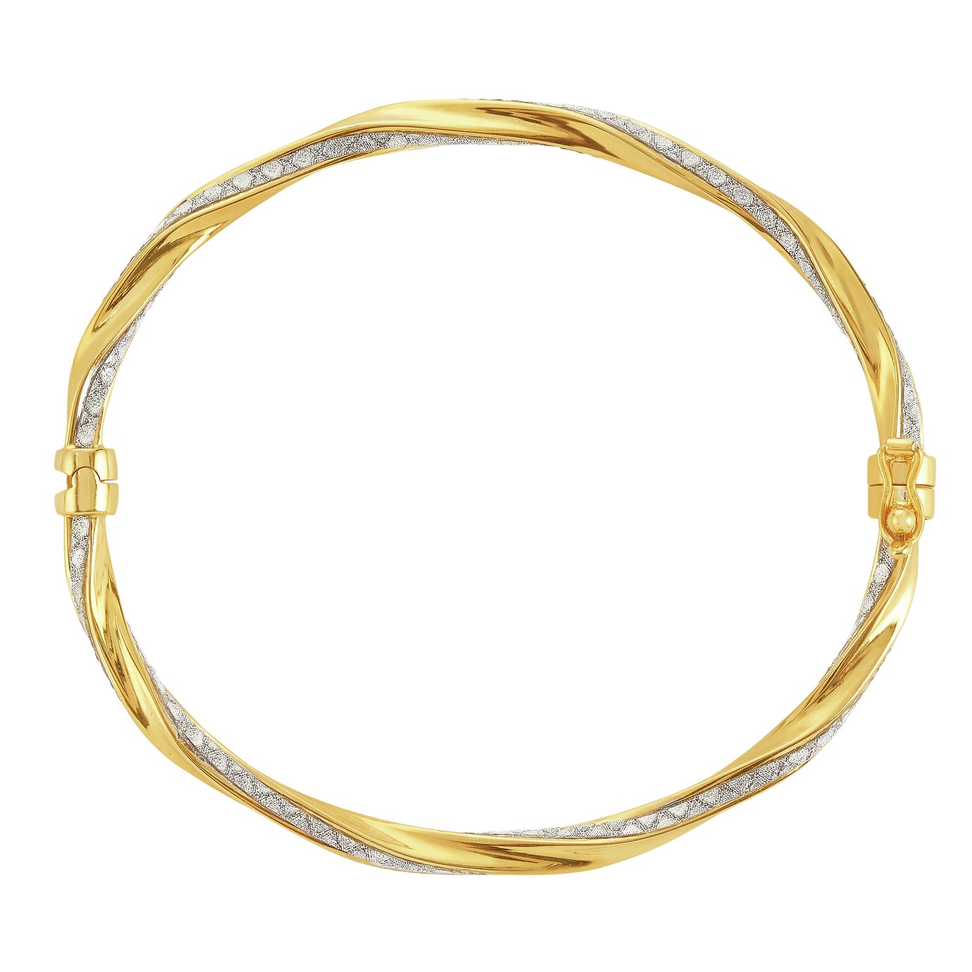 Revere 9ct Gold Plated Silver Glitter Twisted Bangle Review