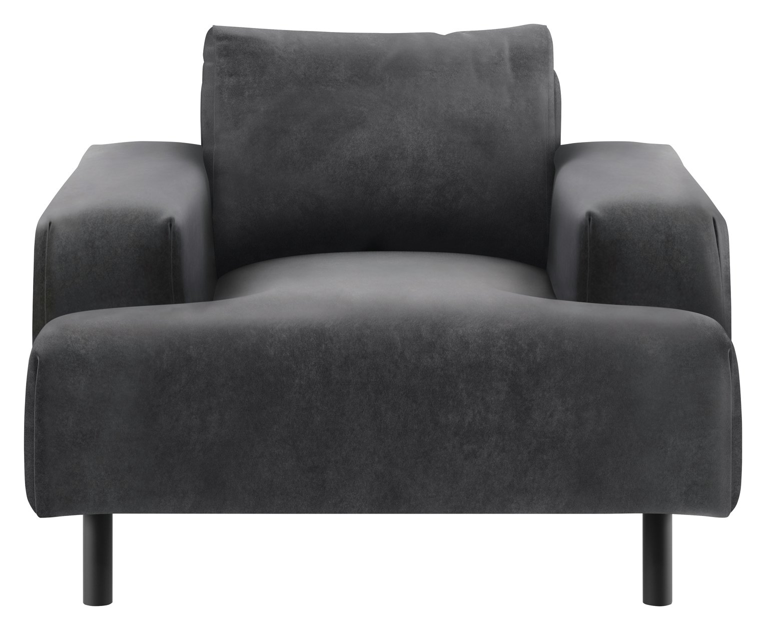 Habitat Julien Velvet Armchair - Grey