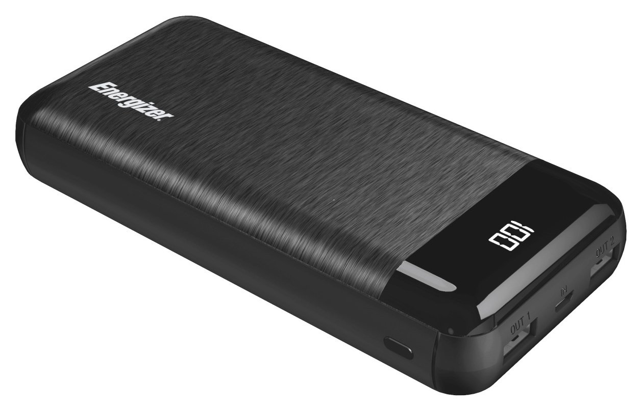 Energizer Max 20000mAh Portable Power Bank - Black