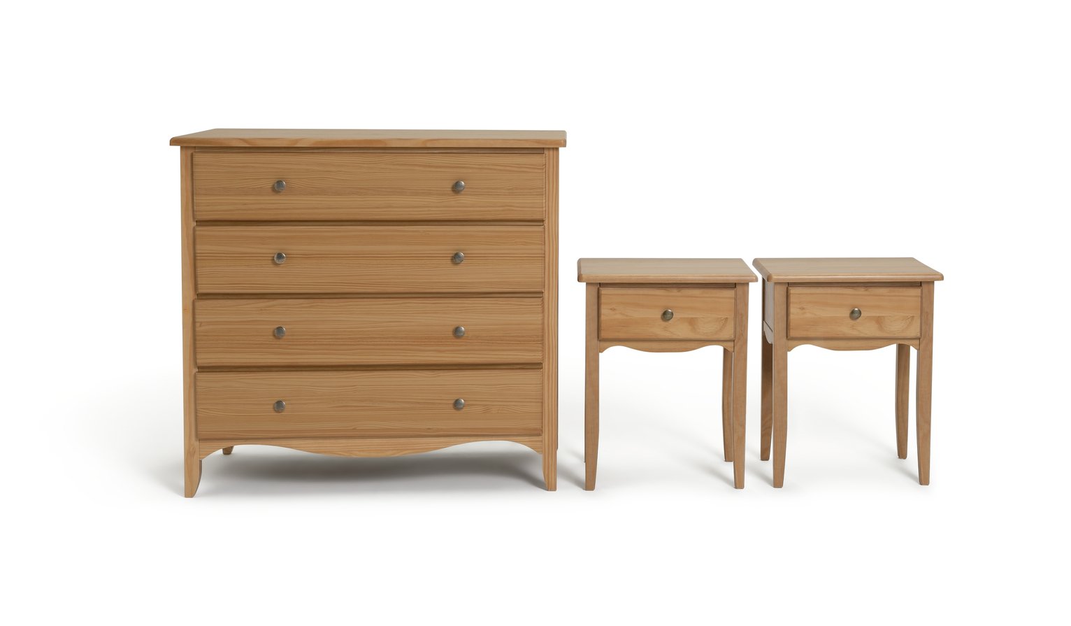 Habitat Margot 2 Bedside & 4 Drawer Chest Set - Pine