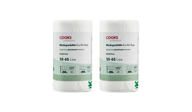 Cooks Professional Biodegradable Bin Bags 55-65L - 50 Pack