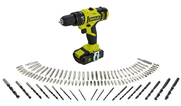 Guild 2.0AH Cordless Impact Drill & 100 Accessories - 18V