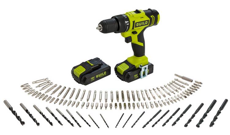 Guild 2.0AH Cordless Impact Drill And 100 Accessories - 18V