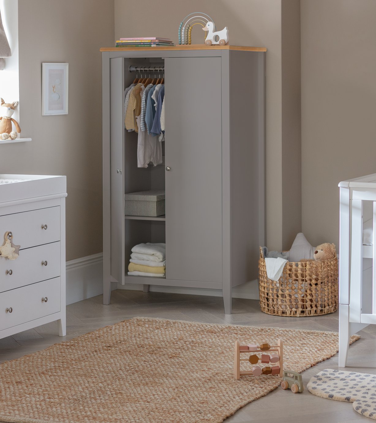 Cuggl Canterbury Nursery Wardrobe - Grey