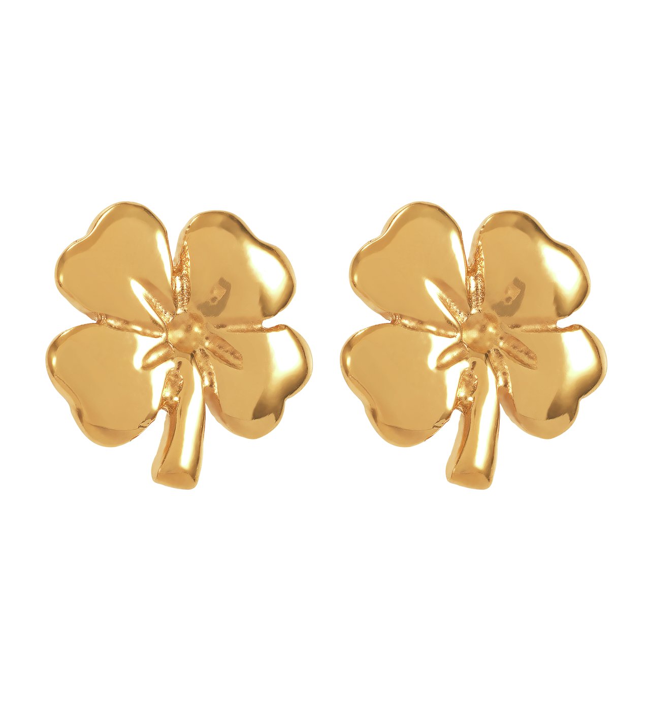 Revere 9ct Gold Plated Four Leaf Clover Stud Earrings Review