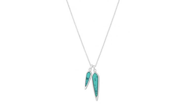 Buckley London Silver Synthetic Turquoise Athena Pendant