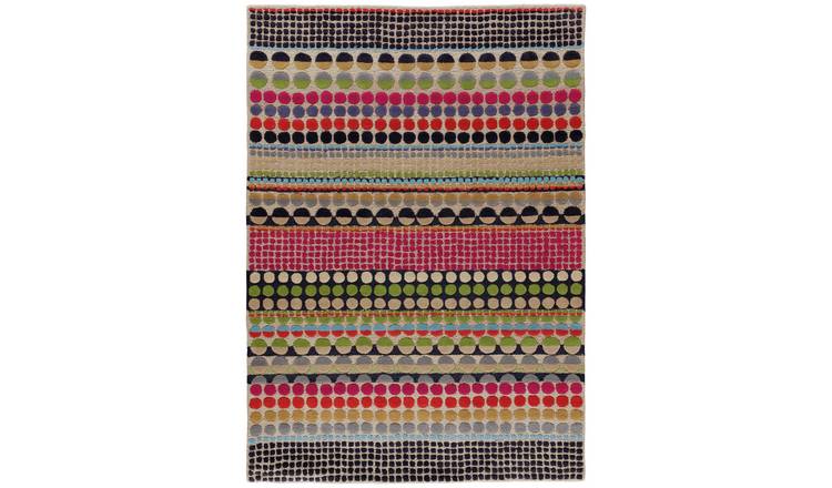 Buy Habitat Forma Geo Wool Flatweave Rug - 170x240cm - Multi, Rugs