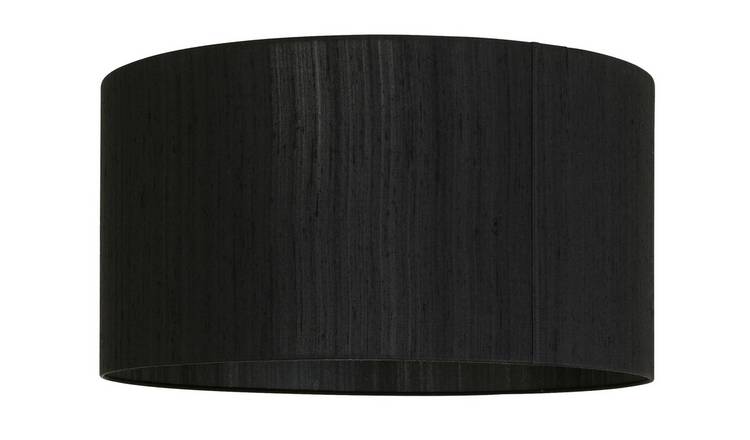 Habitat Drum Silk 58cm Shade - Black