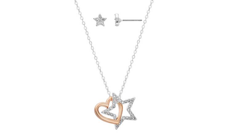 Buckley London Rose Gold Plated Pendant and Stud Earring Set