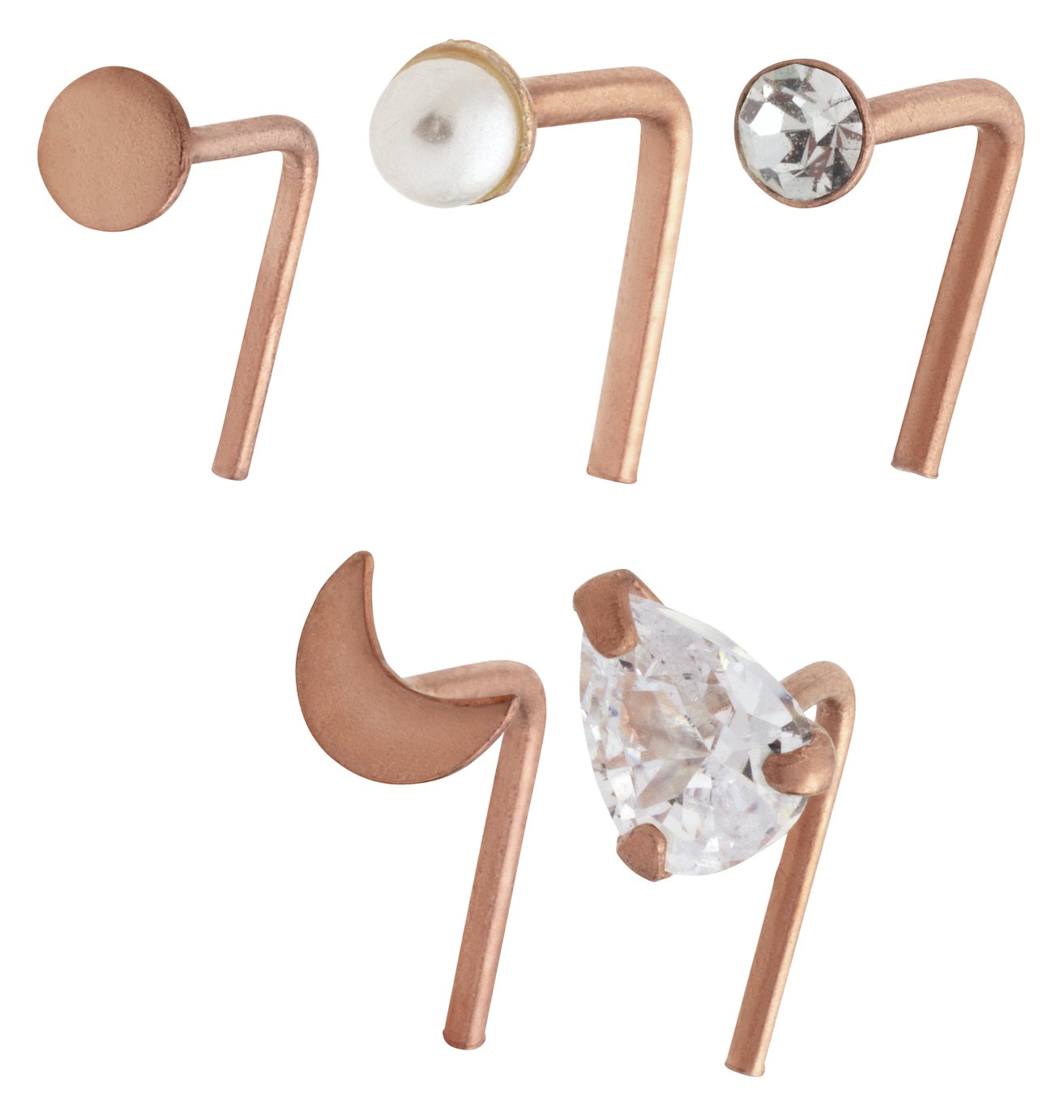 State of Mine Sterling Silver Nose Studs - Set of 5