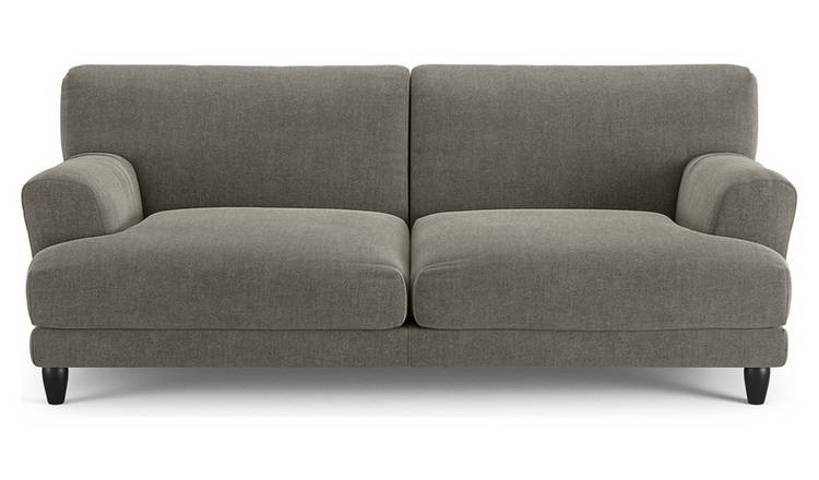 Habitat Askem 3 Seater Fabric  Sofa - Linen Stripey