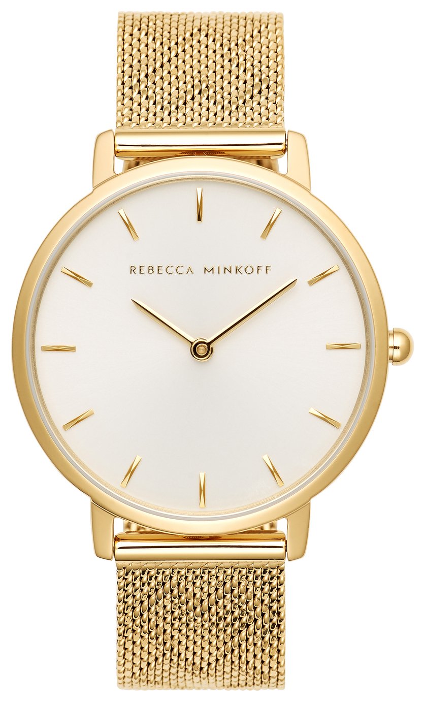 Rebecca Minkoff Ladies Gold Plated Bracelet Watch