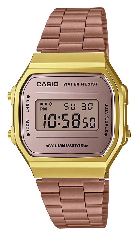 casio gold stainless steel watch