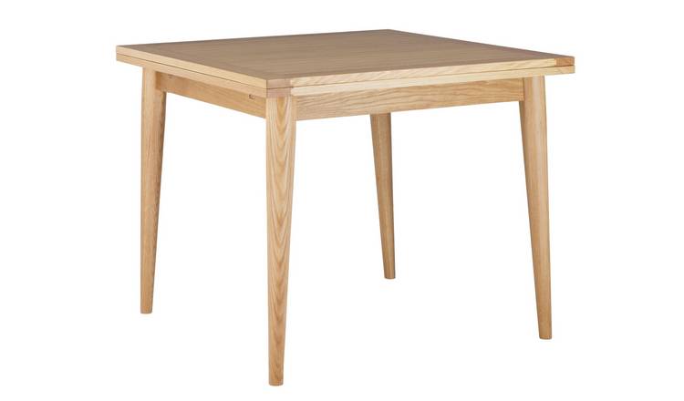 Square oak dining table deals for 8