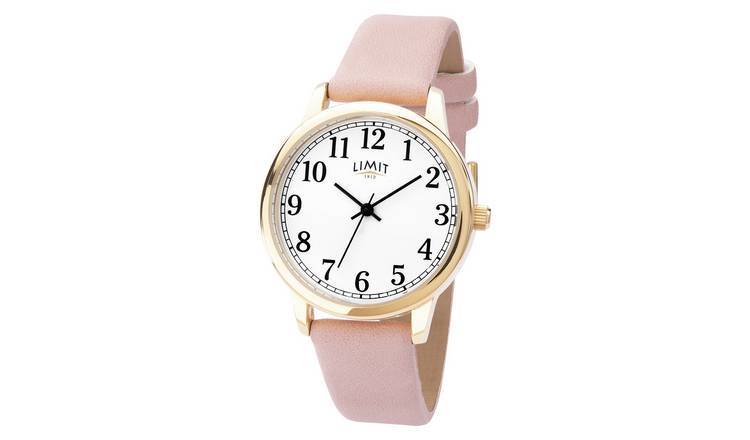 Buy Limit Ladies Pink Faux Leather Strap Watch Womens watches