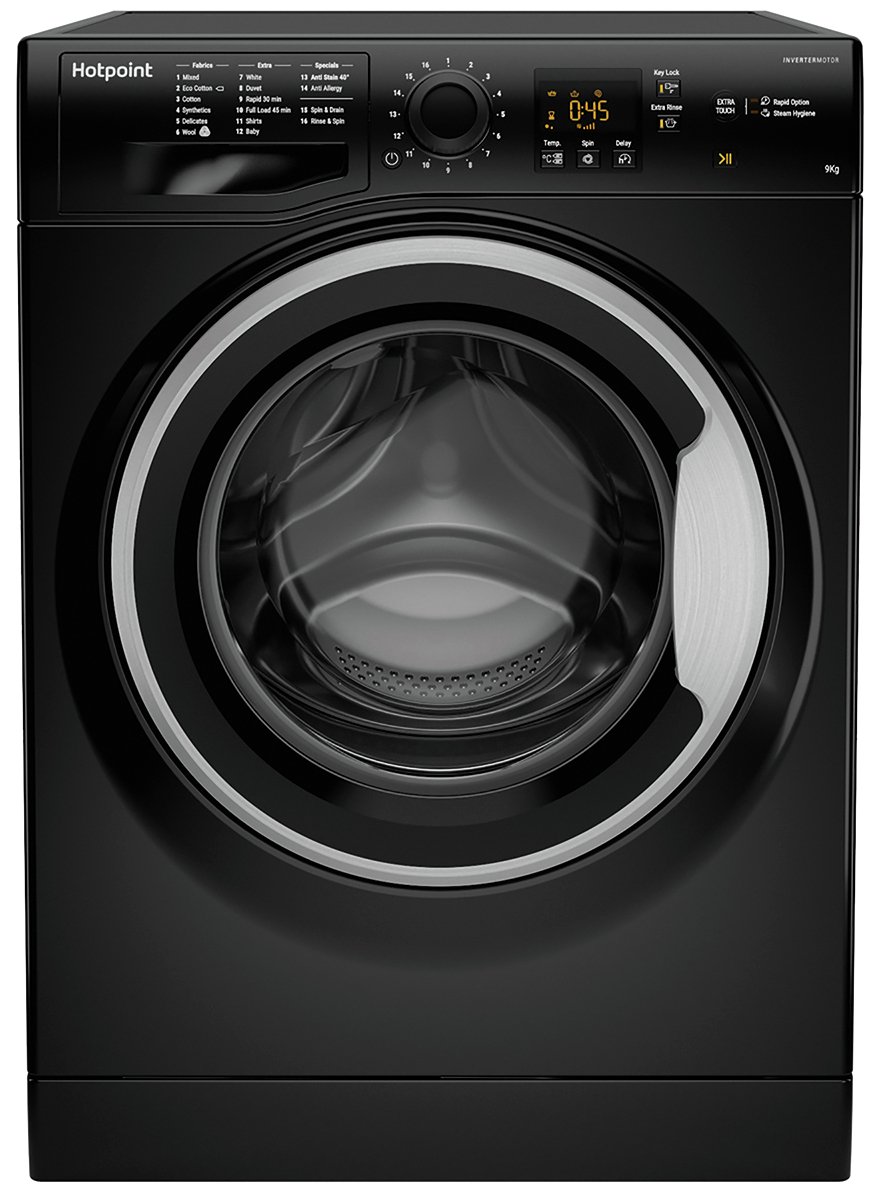 Hotpoint NSWM963CBS 9KG 1600 Spin Washing Machine - Black