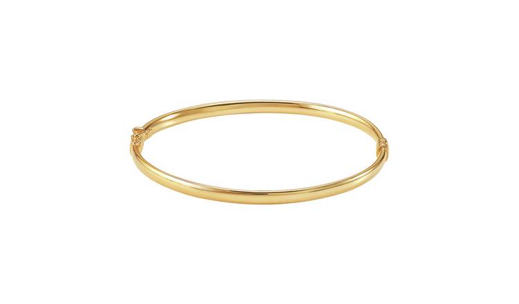 Buy Revere 9ct Gold Plain Oval Box Clasp Bangle | Womens bracelets | Argos