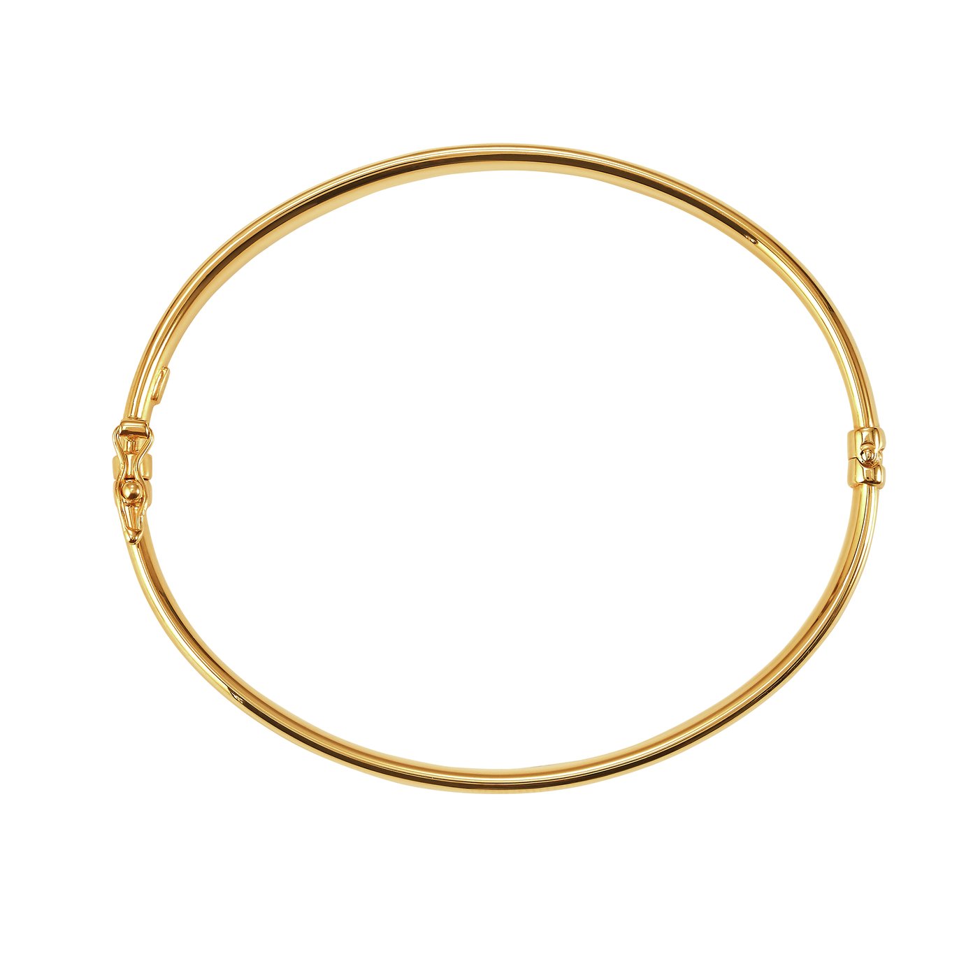 Revere 9ct Gold Plain Oval Box Clasp Bangle Review