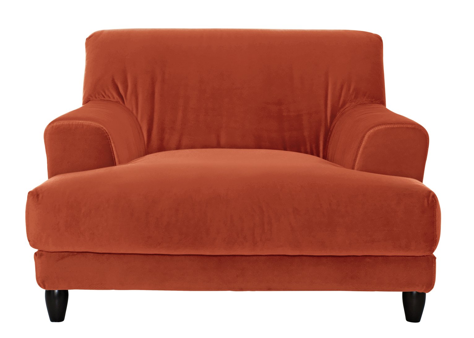 Habitat Askem Velvet Cuddle Chair - Orange