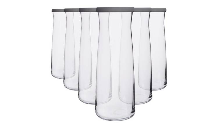 LAV Vera Glass Carafes - 1.2L - Grey Lid - Pack of 6