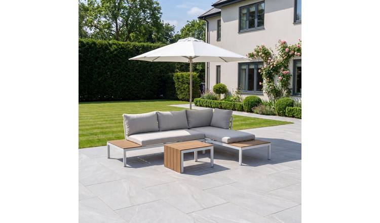 Artemis Home Avena Outdoor Corner Sofa and Table - Natural White