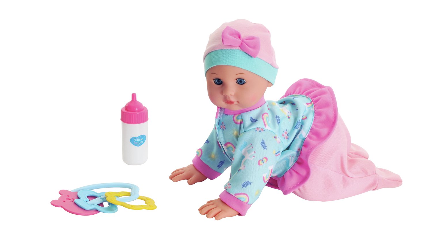 Chad Valley Babies to Love Crawling Baby Doll - 12inch/30cm