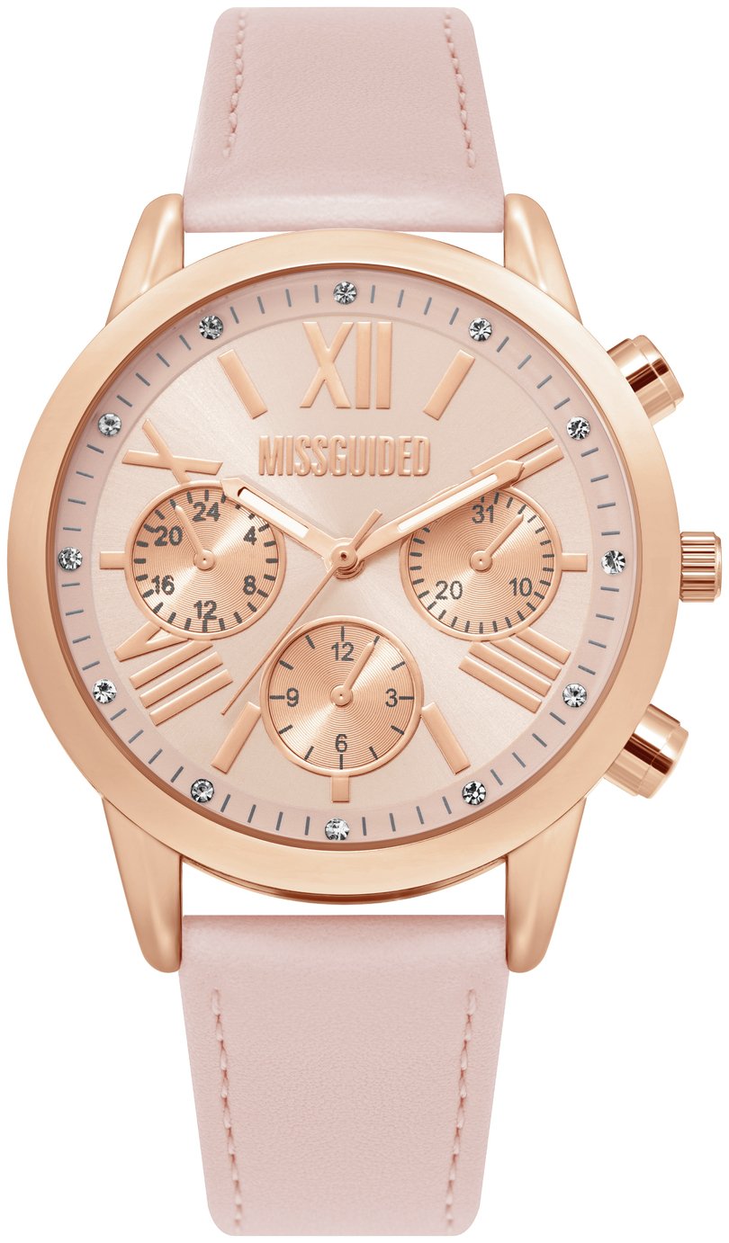 Missguided Pink Faux Leather Strap Watch 9400670 Argos Price