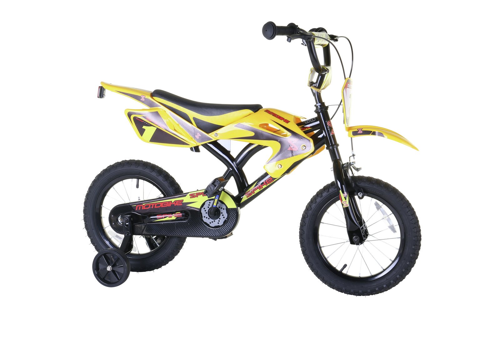 yellow 14 inch bike