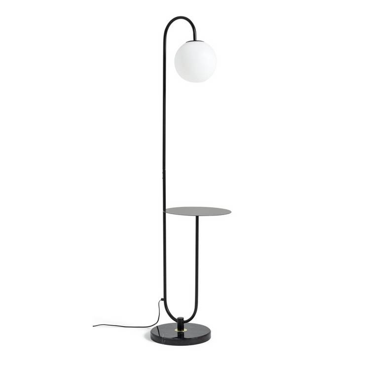 Habitat Sagara Opal Shelf Floor Lamp - Black 0