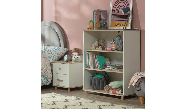 Habitat Kids Melby Solid Wood Bookcase - White & Acacia