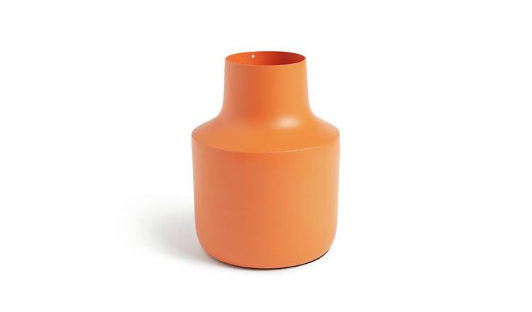 Habitat Roma Metal Vase - Orange