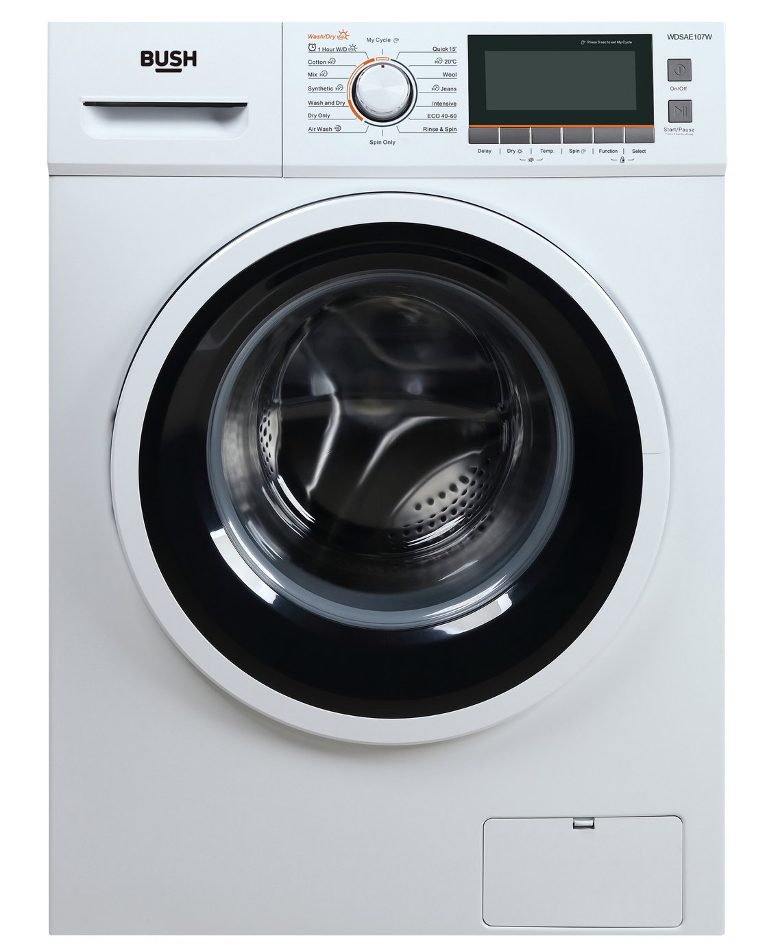 Bush WDSAE107W 10KG/7KG 1500 Spin Washer Dryer - White