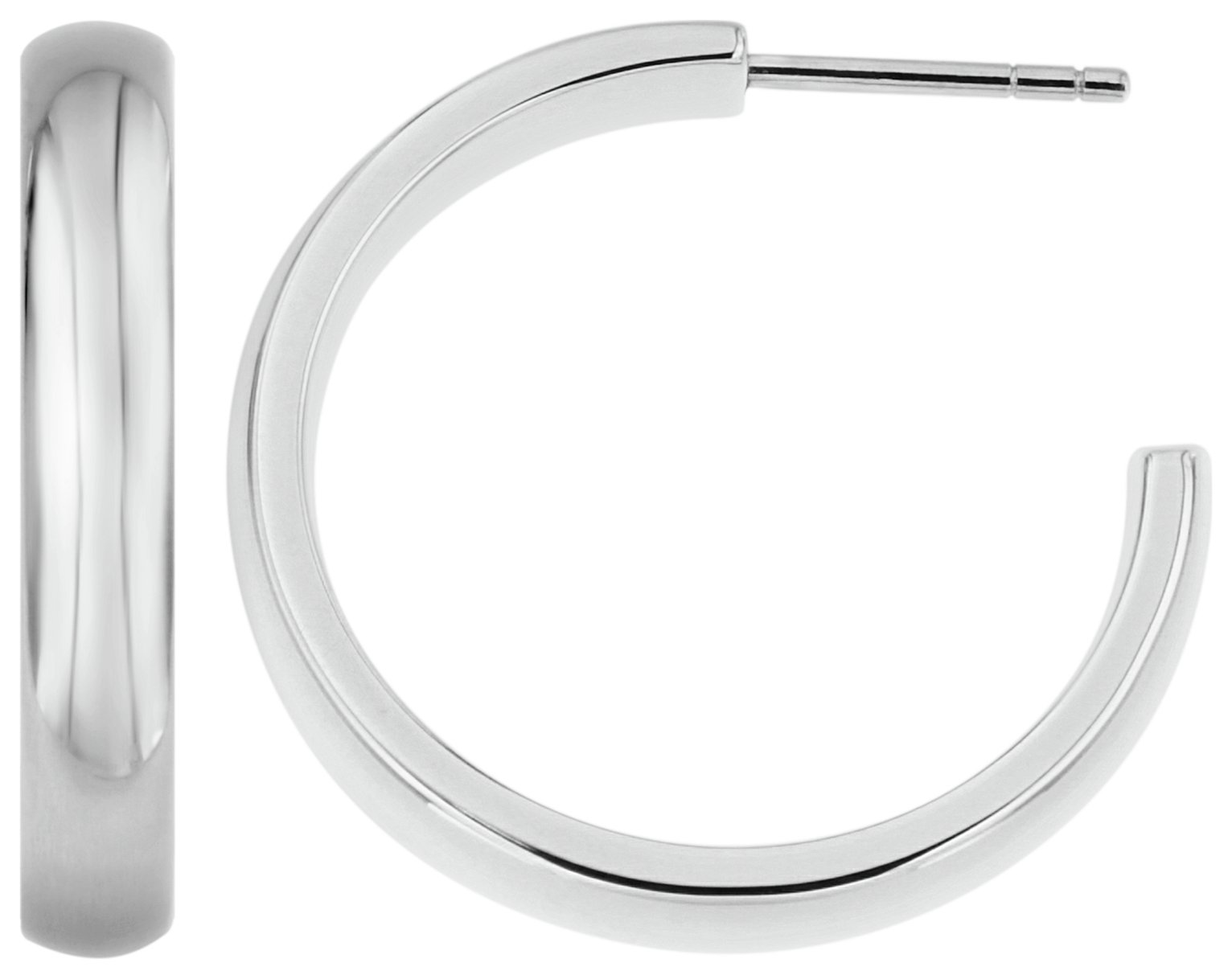 Inara Rhodium Plated Ceramic & Sterling Silver Hoop Earrings Review