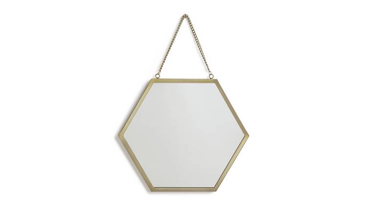 Habitat Hexagon Chain Mirror - Gold