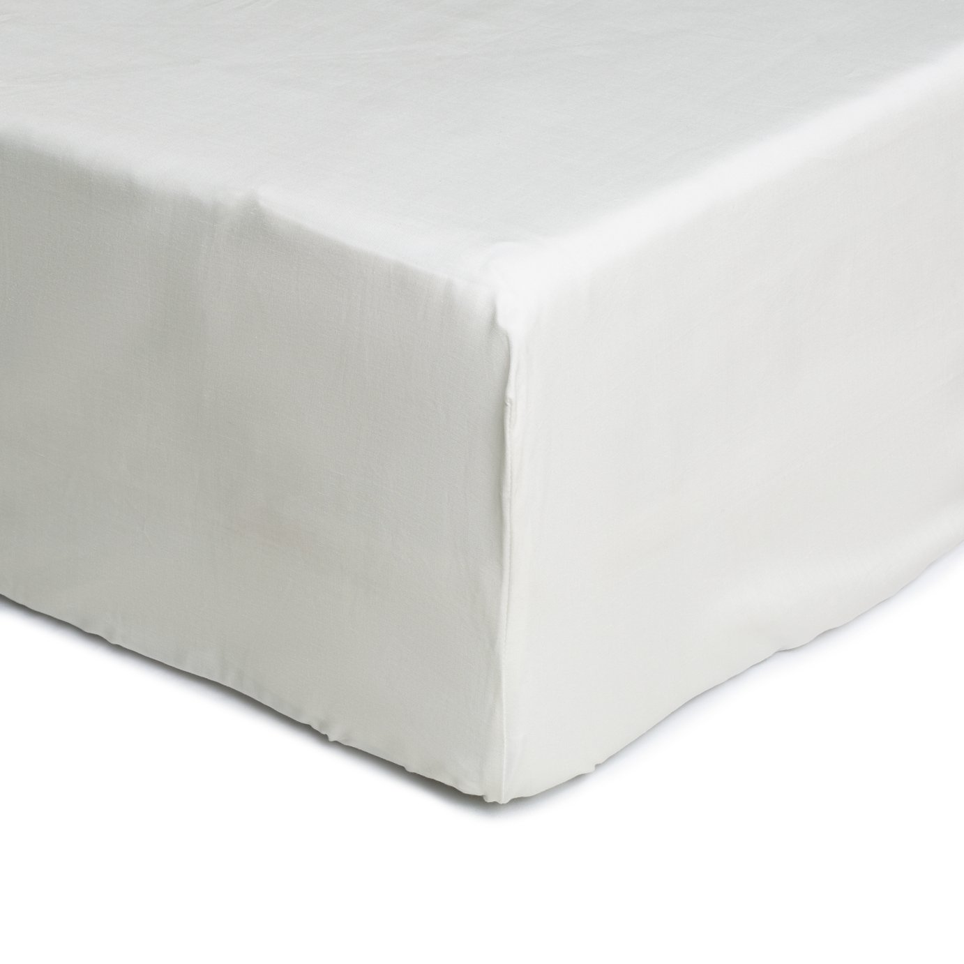 Habitat Cool Cotton Lyocell White Fitted Sheet - Kingsize