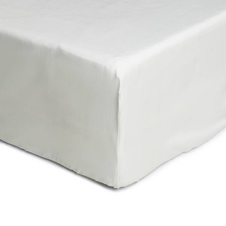 Habitat Cool Cotton Lyocell White Fitted Sheet - Kingsize 0