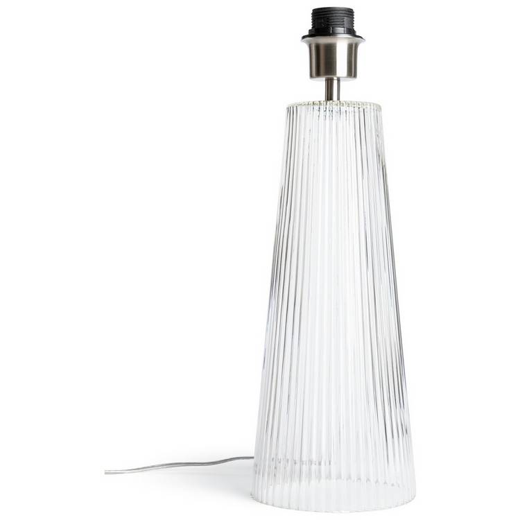 Habitat Le Marais Ribbed Glass Table Lamp Base Only - Clear 0