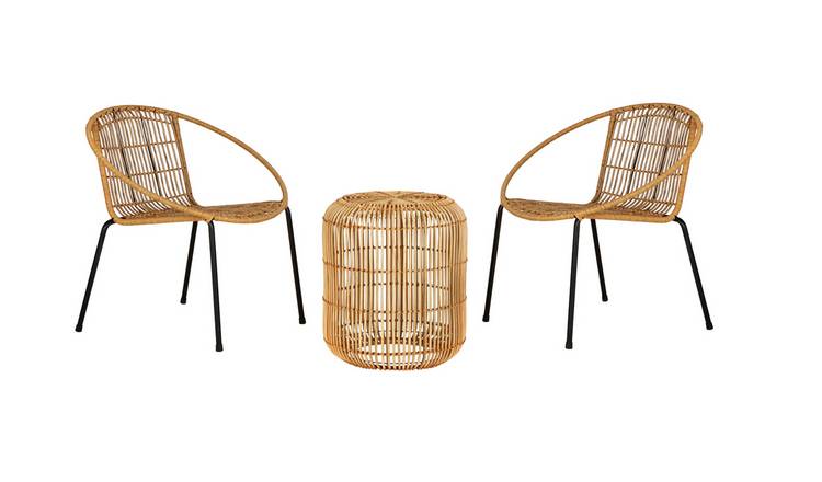 Buy Habitat Tara Rattan Bistro Set | Patio sets | Argos