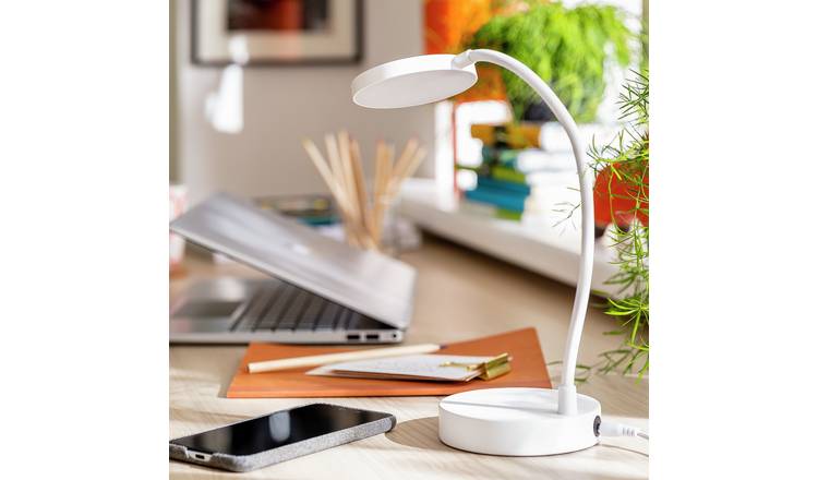 Habitat Mopsa LED Desk Lamp - White