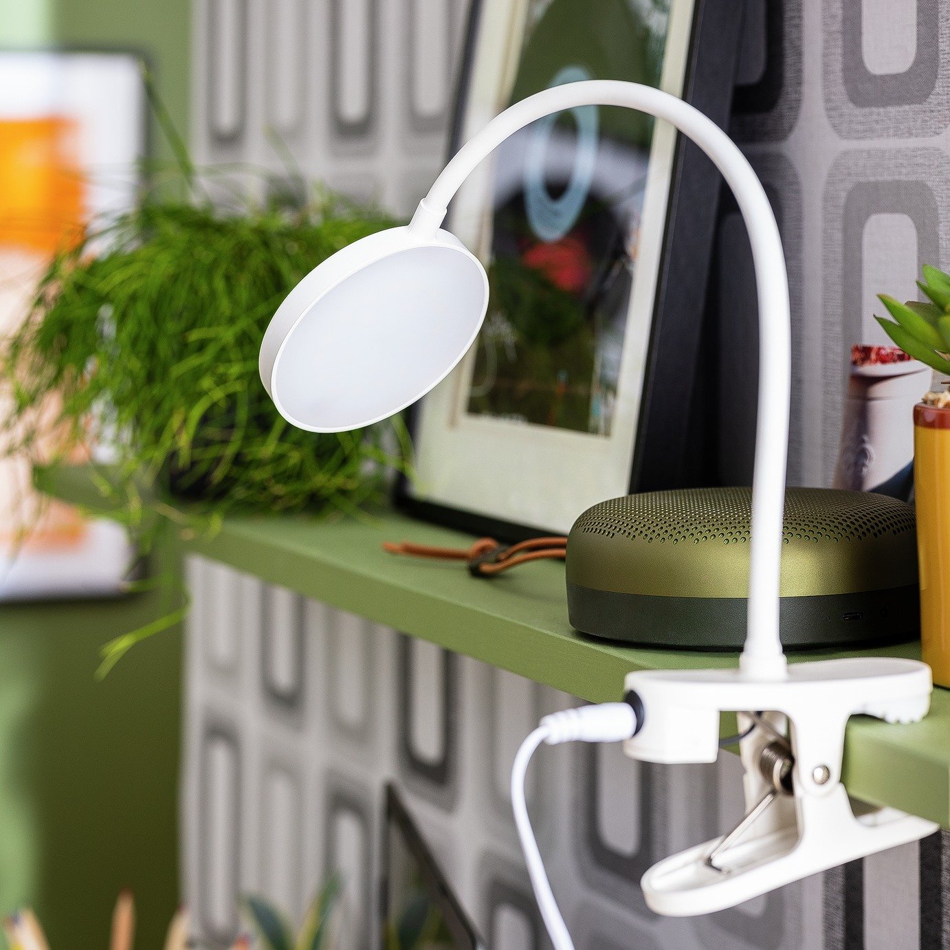 Habitat Mopsa Clip Lamp - White